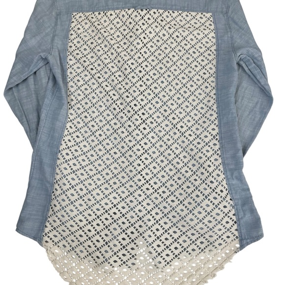 Free People Slubby Chambray Road Trip Button Down Shirt - Picture 10 of 13